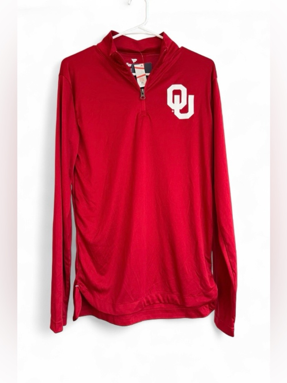 NWT Oklahoma Sooners Quarterback Mock Neck Quarter-Zip Top Small Crimson